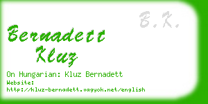 bernadett kluz business card